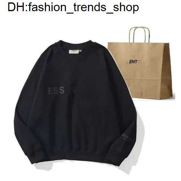 

Mens Womens Designer Essentail Hoodies Sweatershirts Suits Streetwear Pullover Sweatshirts Double Thread High Street Pure Cotton Thin Sweater Loose Top Yn22 111, Black hoodie