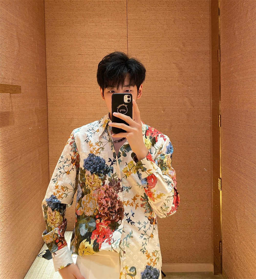 2023 European and American men's clothing brand shirt designer fashion luxury retro Medusa print Hawaii a variety of style shirt trend leisu