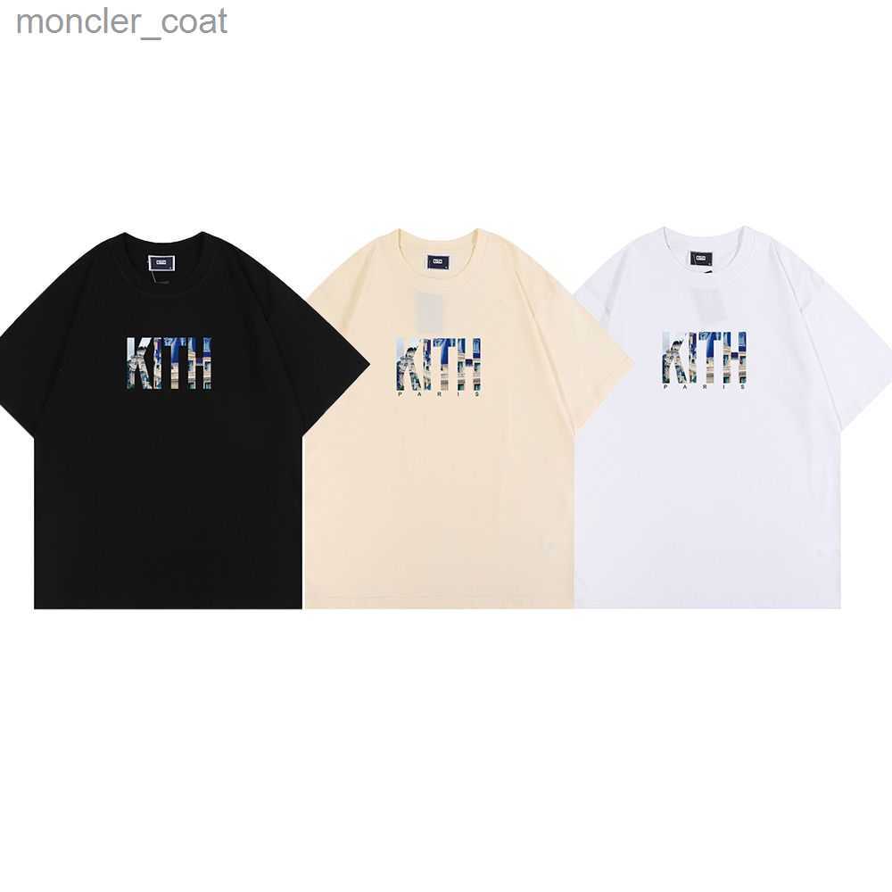 

Men' T-shirts 22 New Kith Paris Landmark Tee Street View Store Exclusive Cotton Short Sleeve T-shirt, White 8006