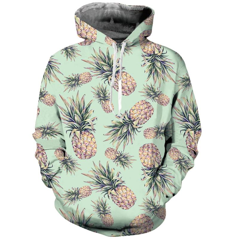 

Men's Hoodies & Sweatshirts Fun Strawberry Pineapple Hoodie And Women's Fashion Sweater 3d Fruit Print Pullover Street Casual, Z0190