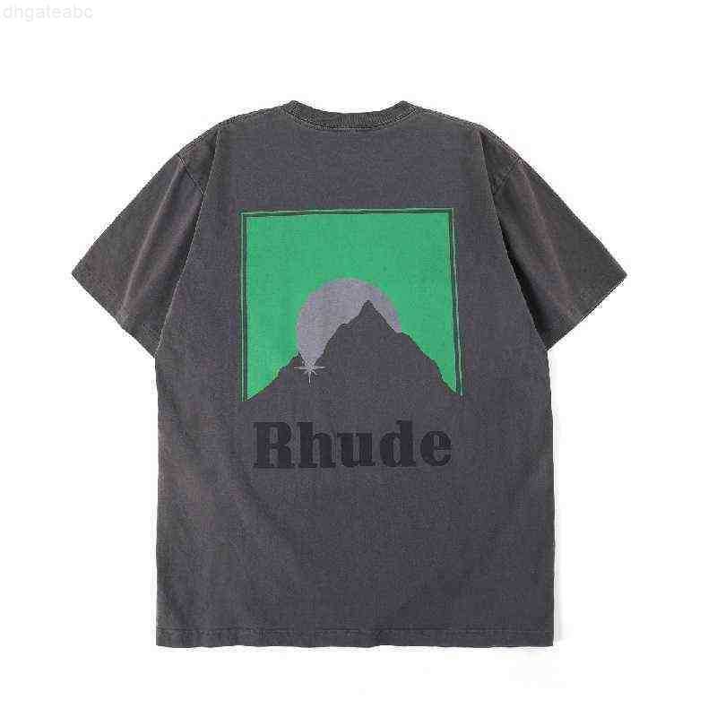 

Men's T-shirts Designer Mens t Shirt Men Women Streetwear Casual High Street Tshirt Cotton Couple Top Tees Rhude T-shirts High-quality 001