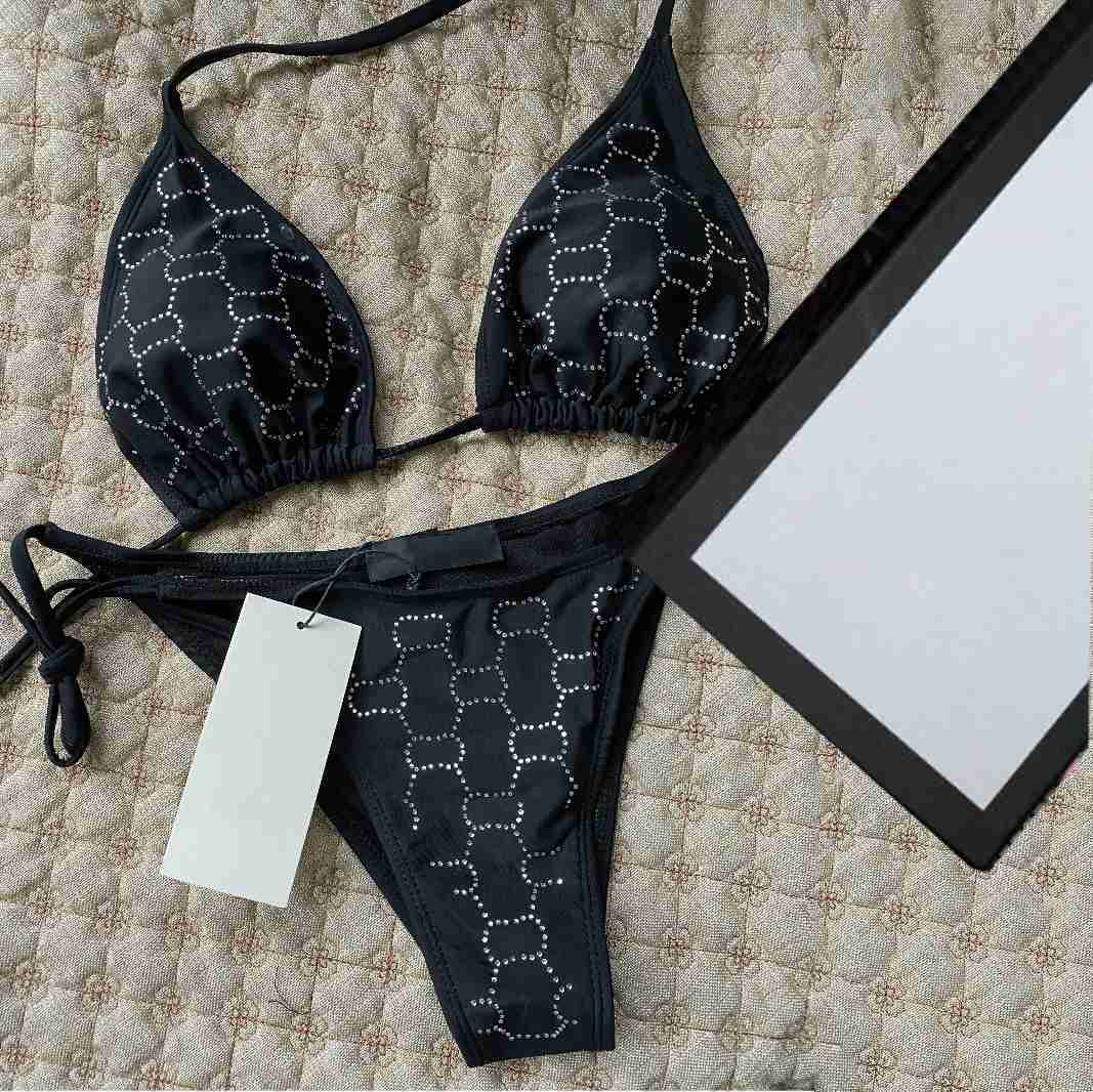 

Designer Bikinis Woman Two-piece Bikini with Letter Swimsuits Crystal Summer Swimwear Beach Luxury Bathing Suits Three-point Swimsuit, Bur01