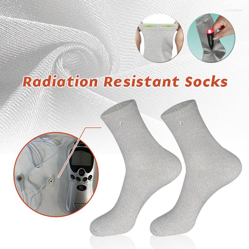 

Men's Socks Silver Fiber Radiation Resistant RF Shielded Conductive Blocking Radio Frequency EMF Anti Electromagnetic