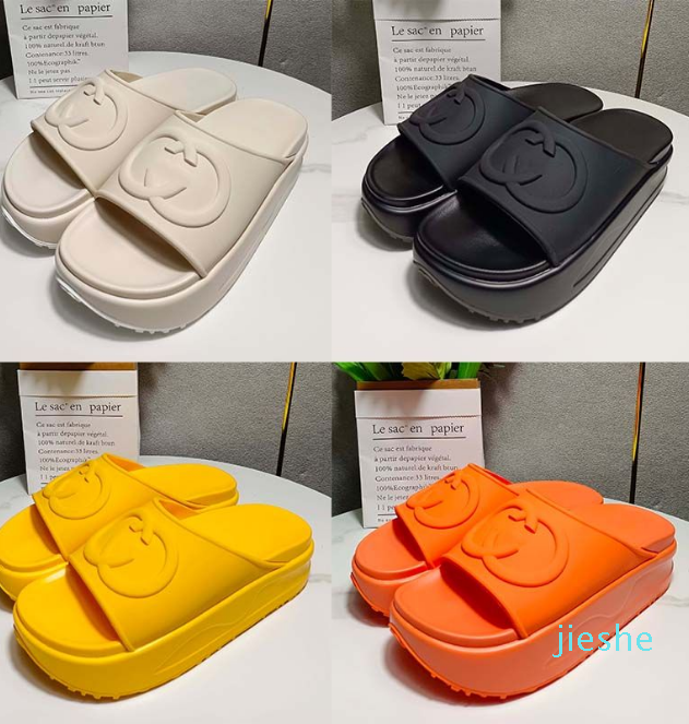 

2023 sandal slipper Internet celebrity burst solid color flat heels leisure thickened outside wear stepping on poop feeling increased 5 cm cake slippers, #15