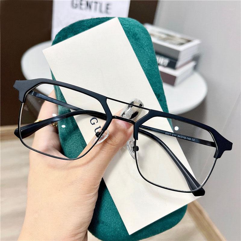 

Sunglasses Double Beam Frame Glasses Women Men Anti-blue Light Near Eyeglasses Unisex Goggles