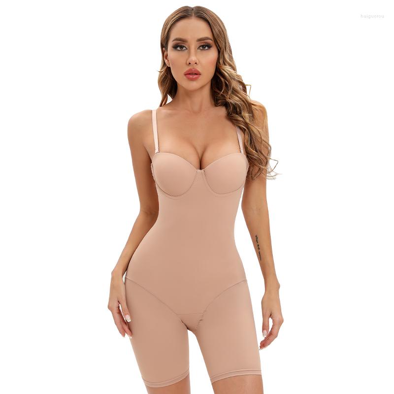

Women' Shapers Women Body Shaper Bodysuit Skinny Romper Shapewear With Underwire Cup Stretch Body' Black Jumpsuit, Beige