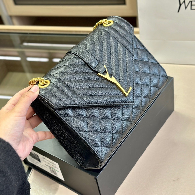 

Designers Lux envelope small bag Handbags in mix matelasse grain de poudre embossed leather Purse, 1-