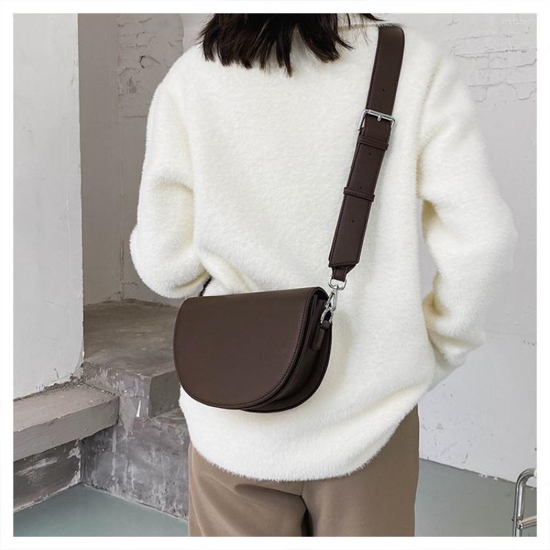 

Evening Bags Retro Solid Color High Quality Leather Shoulder For Women 2023 Simple Ladies Crossbody Designer Handbags, Black