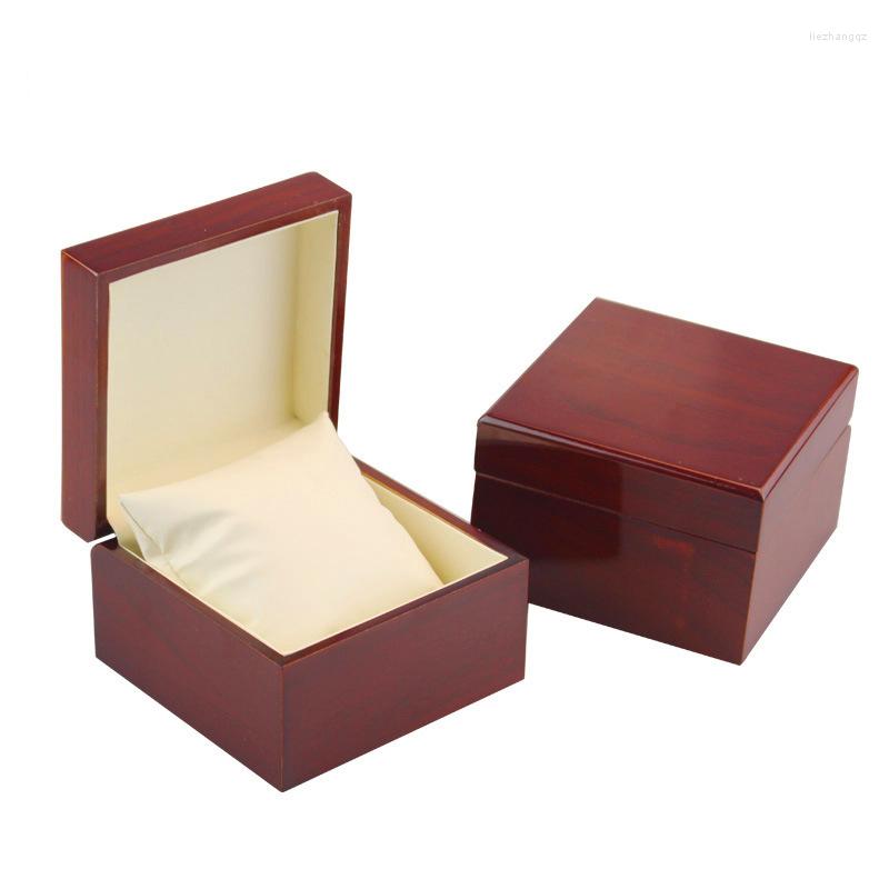 

Watch Boxes 1Pc Fashion Wooden Box With Display Pillow Case Holder Organizer Watches Bracelet Jewelry Storage