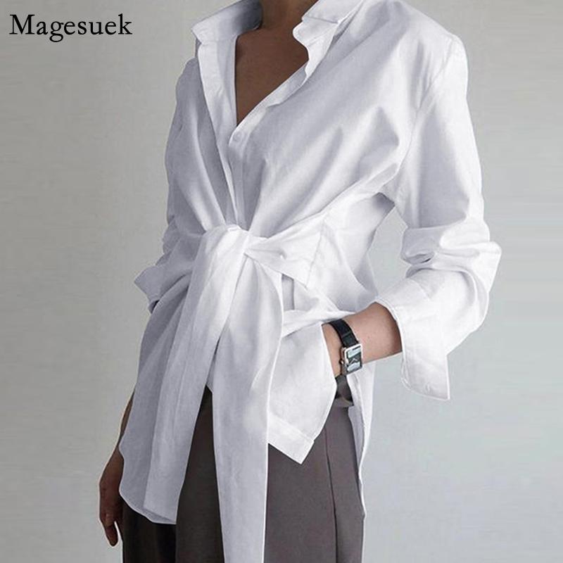 

Shirts Long Sleeve Women Shirt Blouse Button White Blouses Female Ruched Black Loose Shirts For Women Cotton Office Blouses New 18659