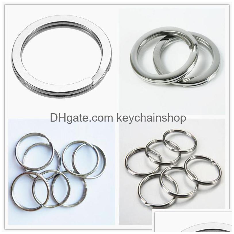 

Keychains Lanyards 2 Style Sier Key Chains Stainless Alloy Circle 304 Steel Diy Keyrings Jewelry Keychain Ring Drop Delivery Fashi Dhfs8
