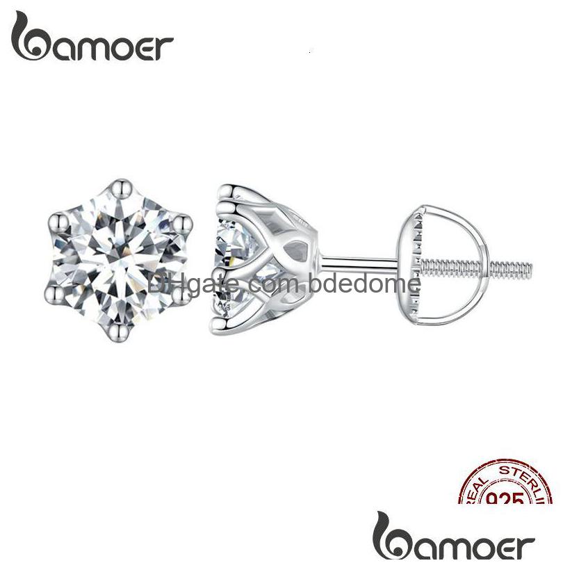 

Stud Earrings D Color Brilliant Round Cut Lab Created Diamond 925 Sier Gold Plated For Women 230426 Drop Delivery Jewelry Dhly8