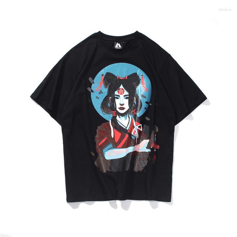 

Men' T Shirts 2023 Summer High Quality Cotton Shirt Men Women Couples Printed Samurai Loose Gethic TShirt Hip Hop Tops Tees Harajuku