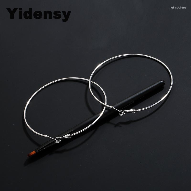 

Dangle Earrings Yidensy Fashion Big Round Circle Earring Loop Gold Silver Color Metal Drop For Women Female Jewelry Gifts
