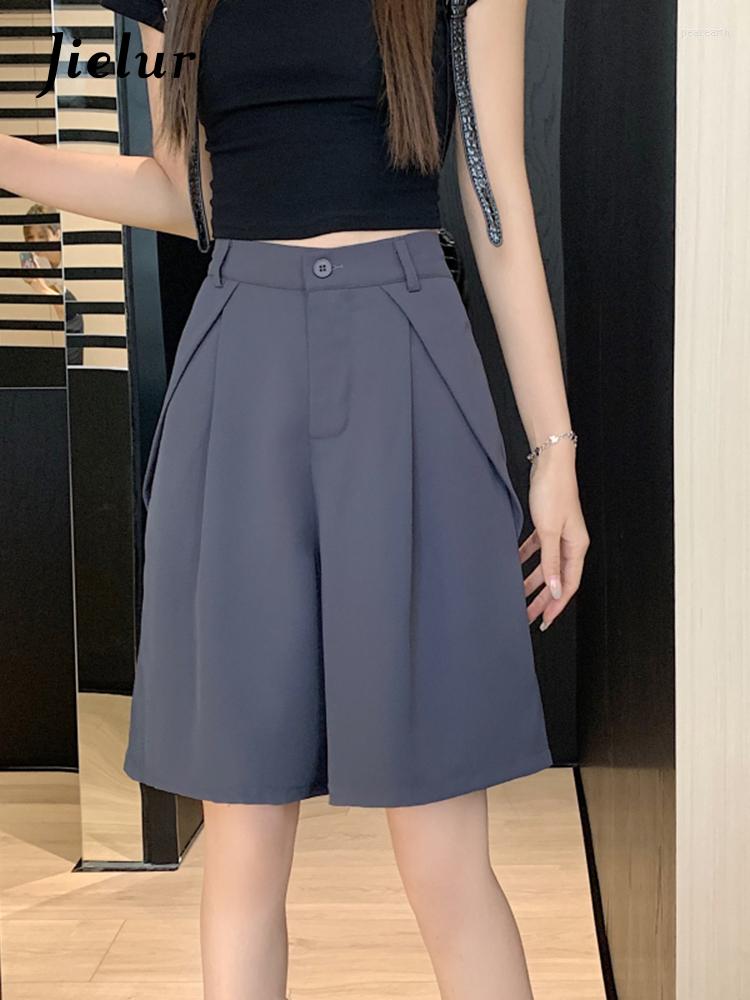 

Women's Shorts Summer Solid Color Slim Women's High Waist Loose Casual Pants Woman Black Dark Grey Simple Chic Female