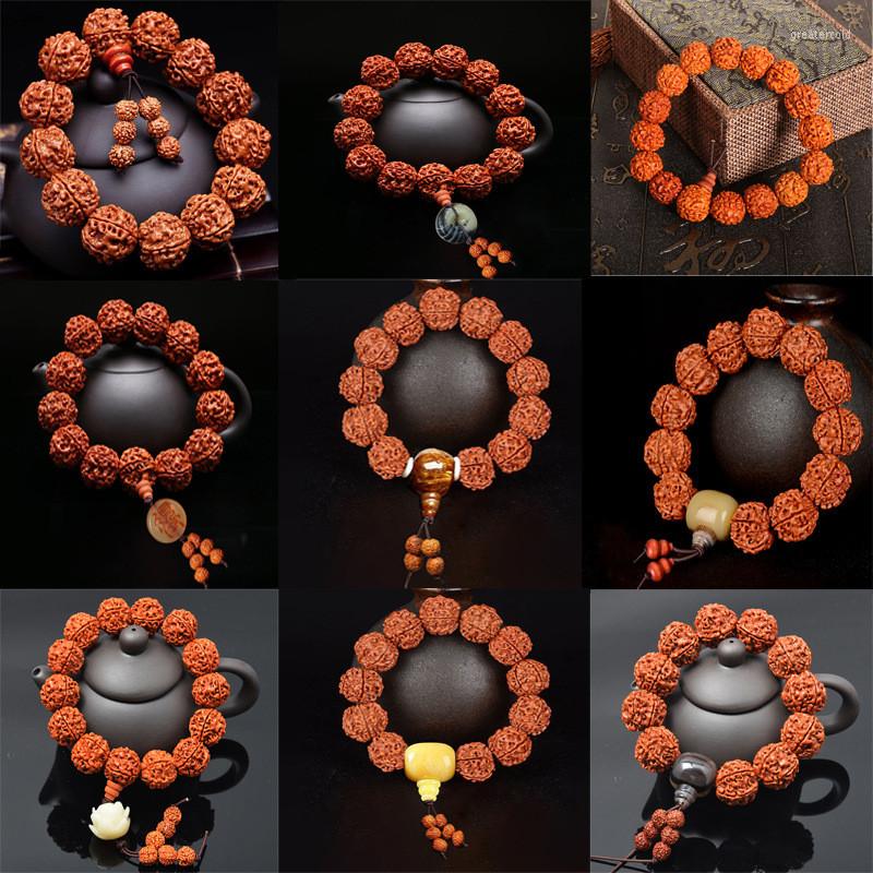 

Strand Nature Vajra Bodhi Rudraksha Bracelets Men Meditation Mala Bead For Women Jewelry Prayer Tibetan Buddhism Bracelet