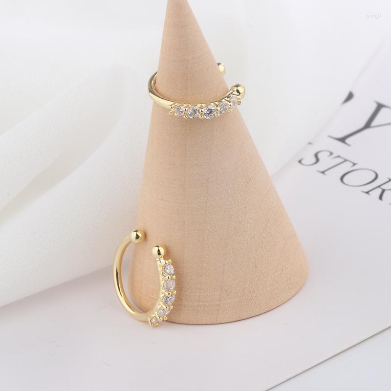 

Backs Earrings Korean Trend Fake Piercing Crystal Clip For Women Zircon Earing Non Pierced Cartilage Earring Fashion Jewelry
