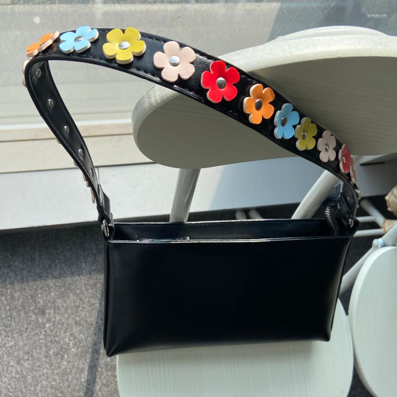 

Evening Bags Flower Strap Women's Underarm Bag Vintage Leopard Ladies Square Shoulder Girls Party Clutch Purse Handbags, Matte leather green