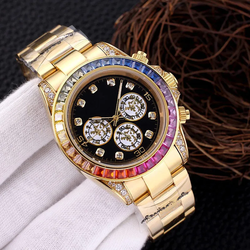 

Watches for Men Automatic Mechanical Mens Watch Calendar Wristwatches 40mm Stainless Steel Waterproof Fashion Business Wristwatch Montre De Luxe, Color1