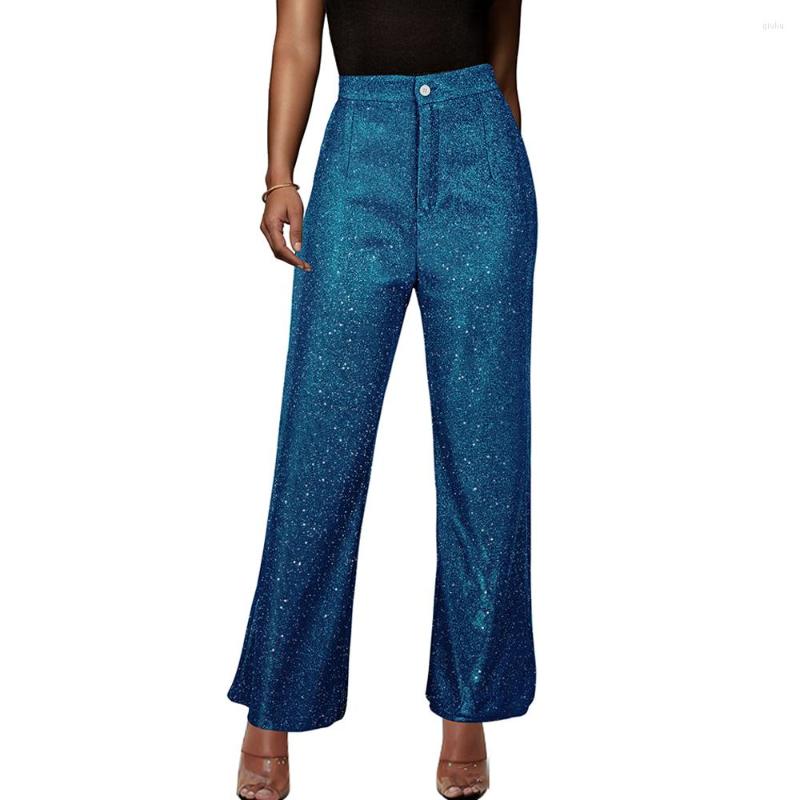 

Women' Pants Spring High Waist Sequined Casual Women Draped Wide Leg 2023 Trousers Wild Straight Pantalon Female, Pink