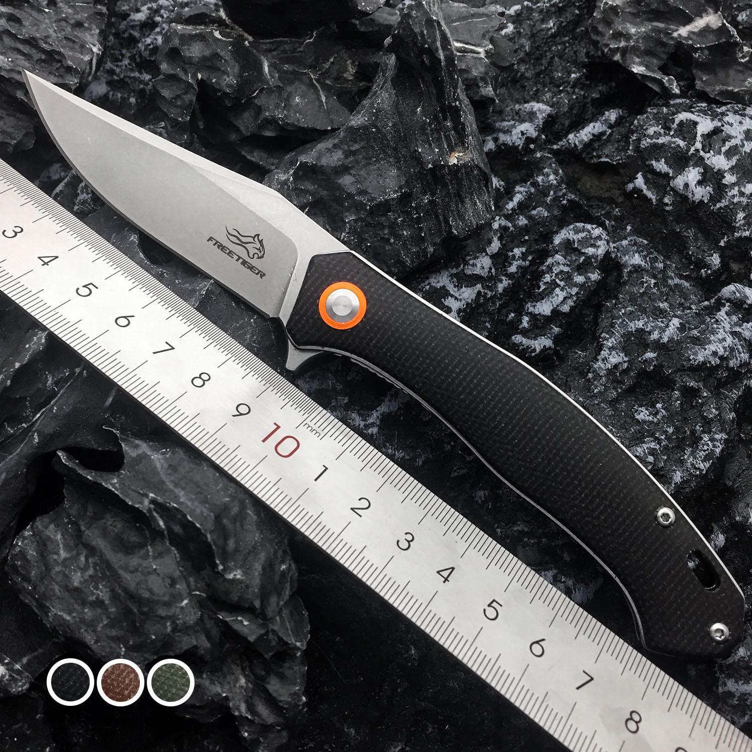 

Tools FREETIGER Pocket Folding Knives FT958 Micarta Handle Ball Bearing Survival EDC Outdoor Selfdefence Hunting Camping Knife