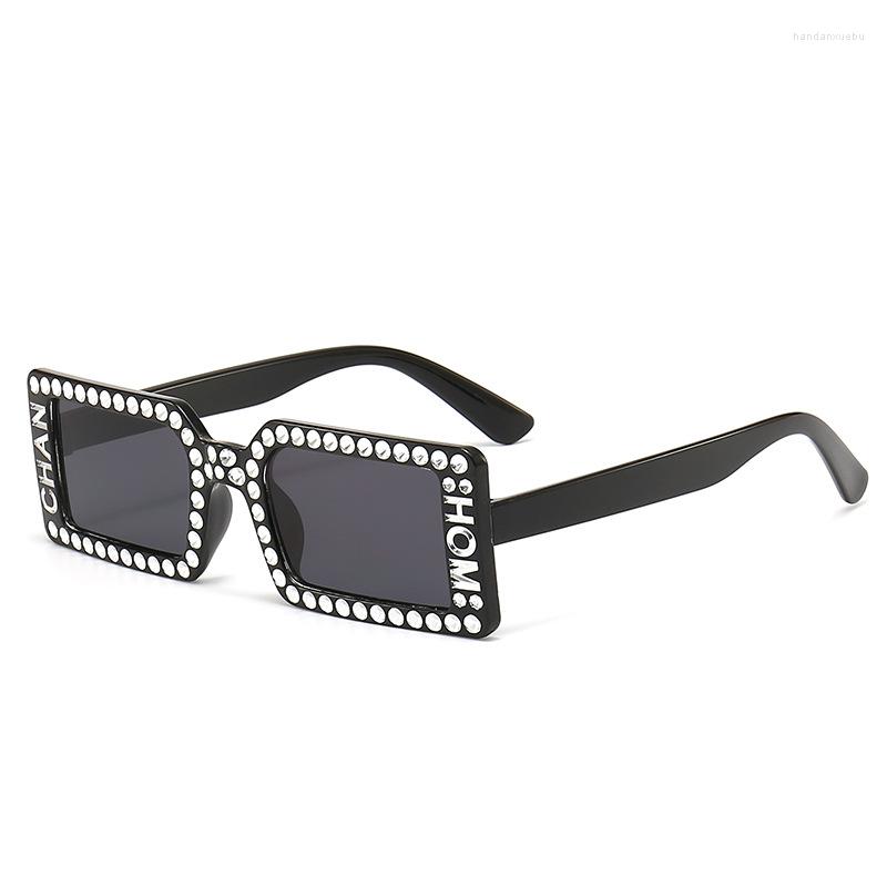 

Sunglasses Small Square Frame Imitation Diamond For Women Men Fashion Driving Sun Glasses Vintage Classic Male Female Eyewear