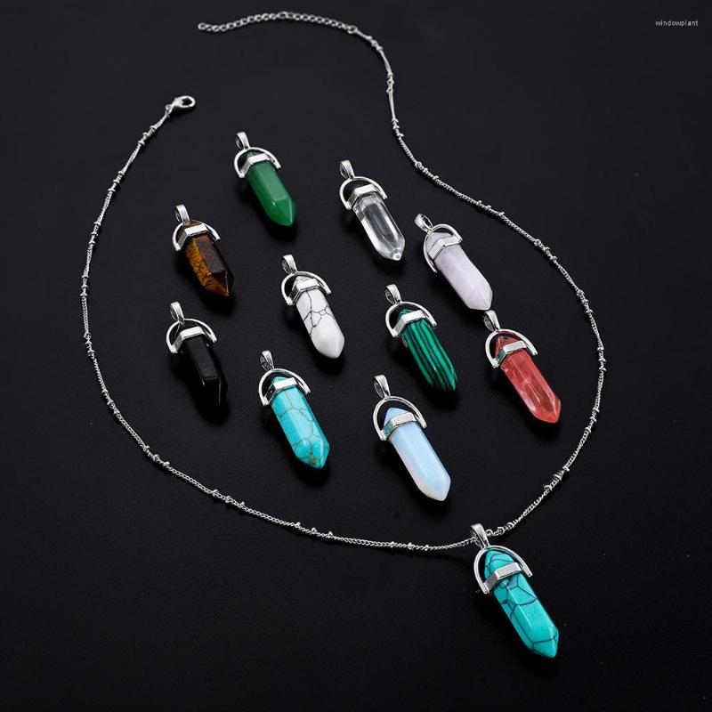 

Pendant Necklaces VSnow Luxury Multiple Hexagonal Column Geometric Necklace For Women Fantasy Metal Stripe Texture Jewelry
