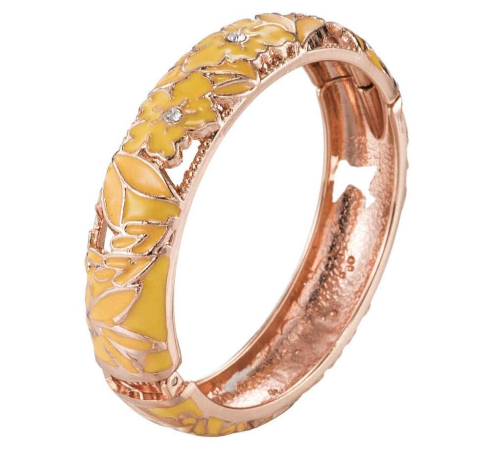 

Ujoy Flower Bangles Cloisonne Bracelet Sets Fashion Jewelry Stylish Style Vintagecuff Bangle3379390