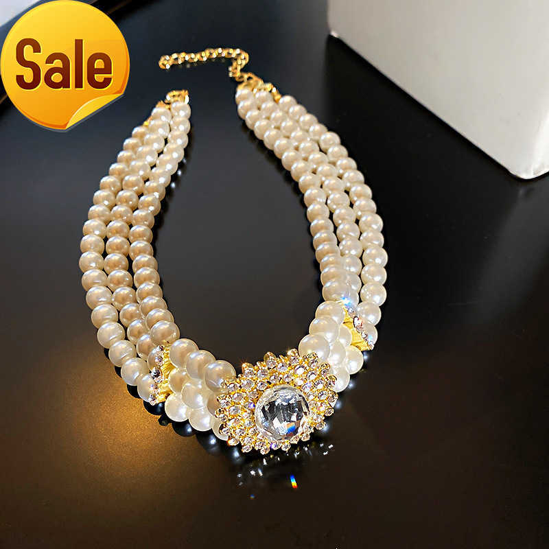 

Fashion Jewelry Necklaces 925 Sterling Silver Chain Choker Gold Plated Freshwater Pearl Necklace Women