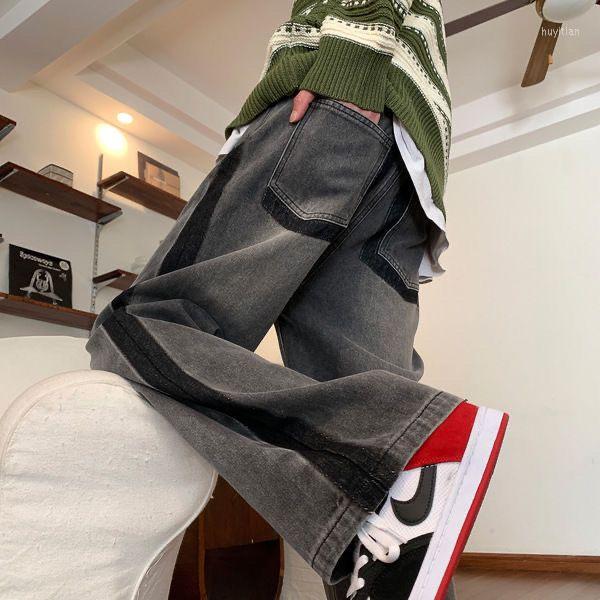 

Men's Jeans Y2K Retro Men's Autumn And Winter American High Street Trend Hip-hop Loose Casual Wide-leg Straight-leg Pants Style