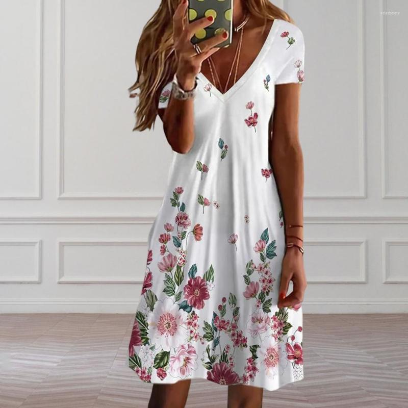 

Casual Dresses Stylish Summer Dress Short Sleeve Pullover Women Comfortable, Blue