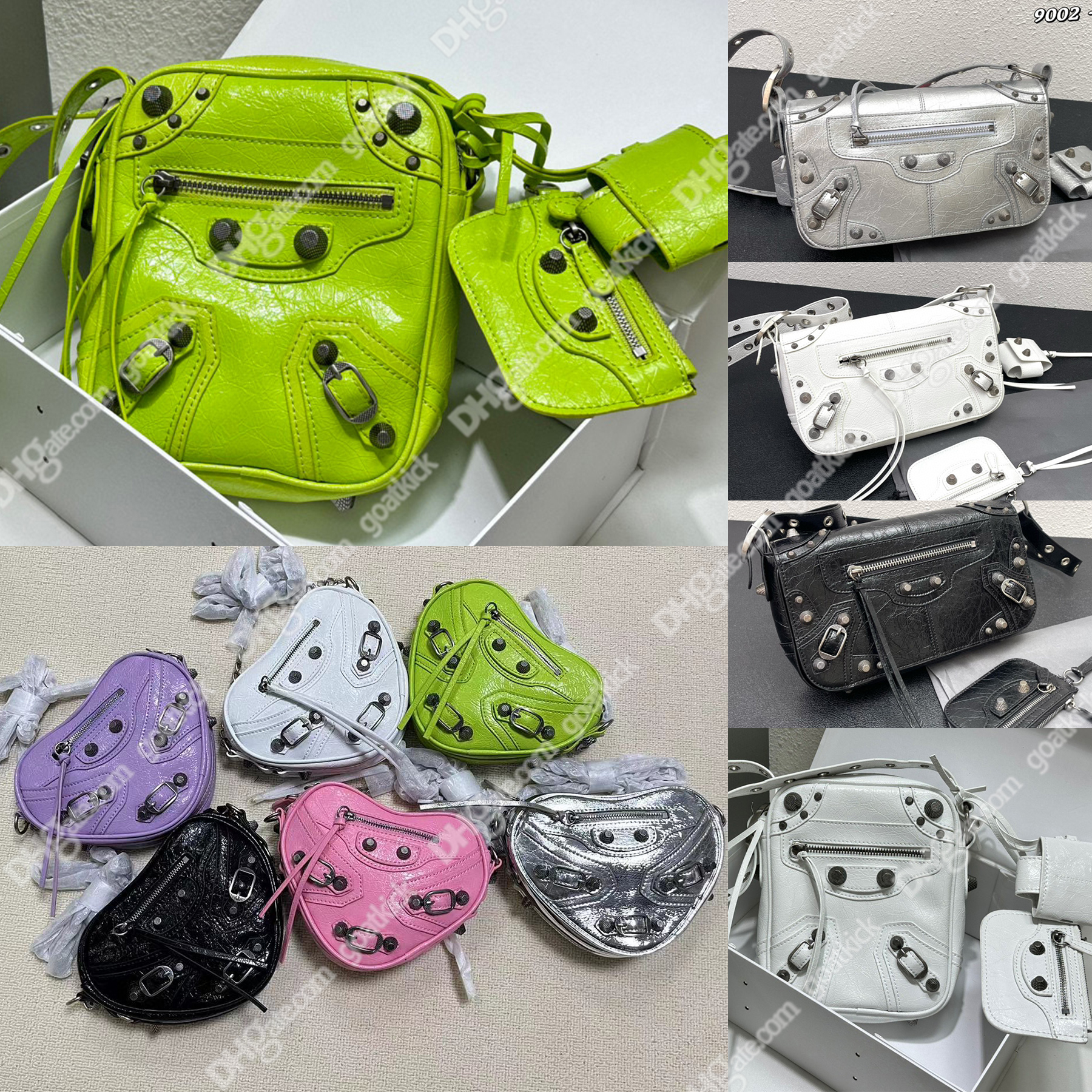 

Le Cagole Men XS Flap Bags black silver Arena leather Shoulder handbags Leather shoulder Crossbody Luxury Designer purses