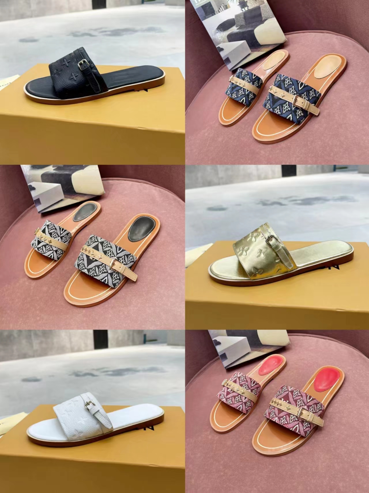 

2023 Women's Sandals Designer Shoes Luxury Slippers Summer Fashion Wide Flat Shoes Thick Sandals Slippers, Customize