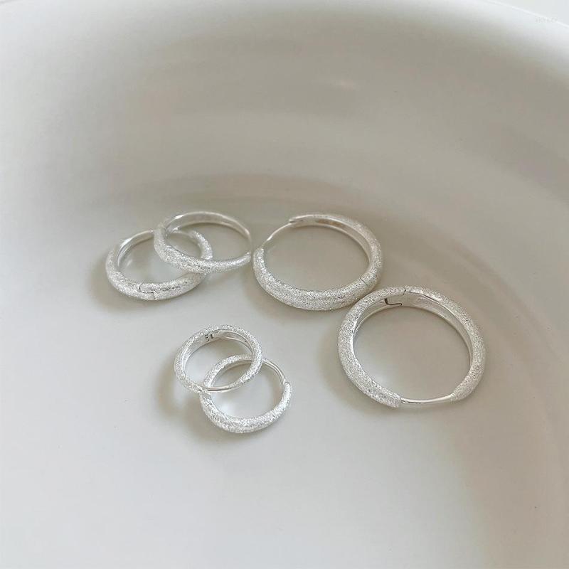 

Hoop Earrings Kinel 925 Sterling Silver Original Certified Sparkling Frosted For Women Luxury Trendy Party Fashion Jewelry
