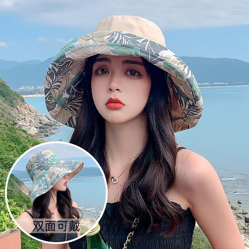 

Berets Women Outdoor Sun Hat Reversible Fishing Foldable Buckets Hats Summer UPF 50 Beach Cap Wide Fold-Up Brim And Chin Strap, B-navy