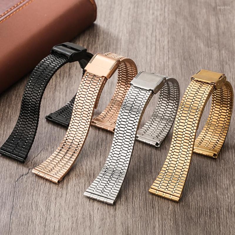 

Watch Bands Practical Black Strap For Men Exquisite Rose Gold Band 20mm Silver Watchband 22mm Golden Men's Accessories Bracelet