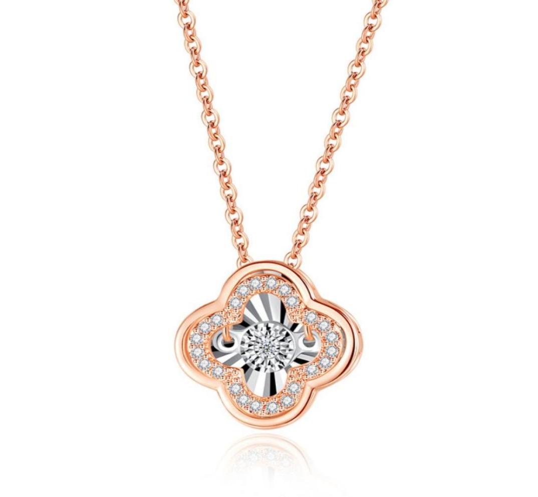 

designer necklace jewellery four leaf clover necklaces diamond Clavicle chain Titanium steel GoldPlated Never Fade Not Cause Alle4660179