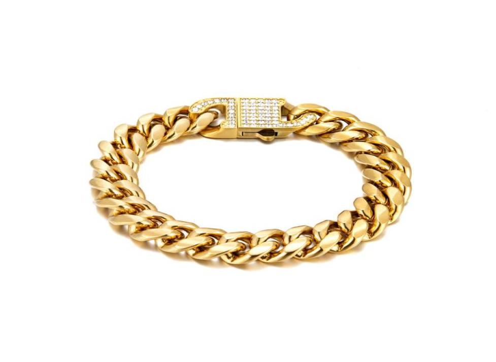 

HighQuality Men039s Bracelet Cuban Link Chain Bracelets for Men Jewelry6900729