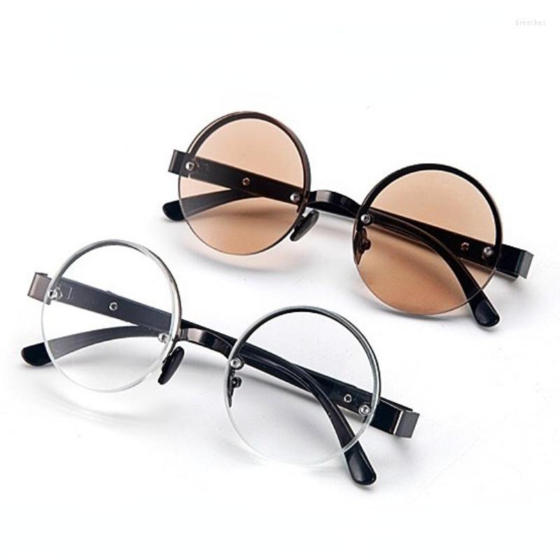 

Sunglasses HD Men Reading Glasses Presbyopia Crystal Glass Lens Round 0 To 4.0 Anti Fatigue Brown