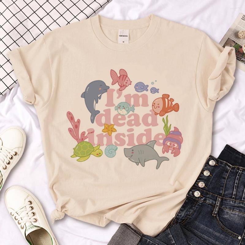 

Men's T Shirts Dead Inside Shirt Women Manga Top Female Y2k Clothing, 12286