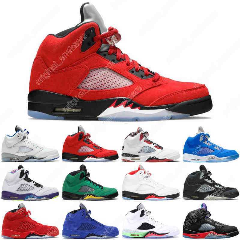 

newest 5 5s mens womens basketball shoes Bluebird Raging Bull Anthracite Oregon Ducks Fire Red Pro Star Ice Blue Michigan men trainers, #21 alternate bel