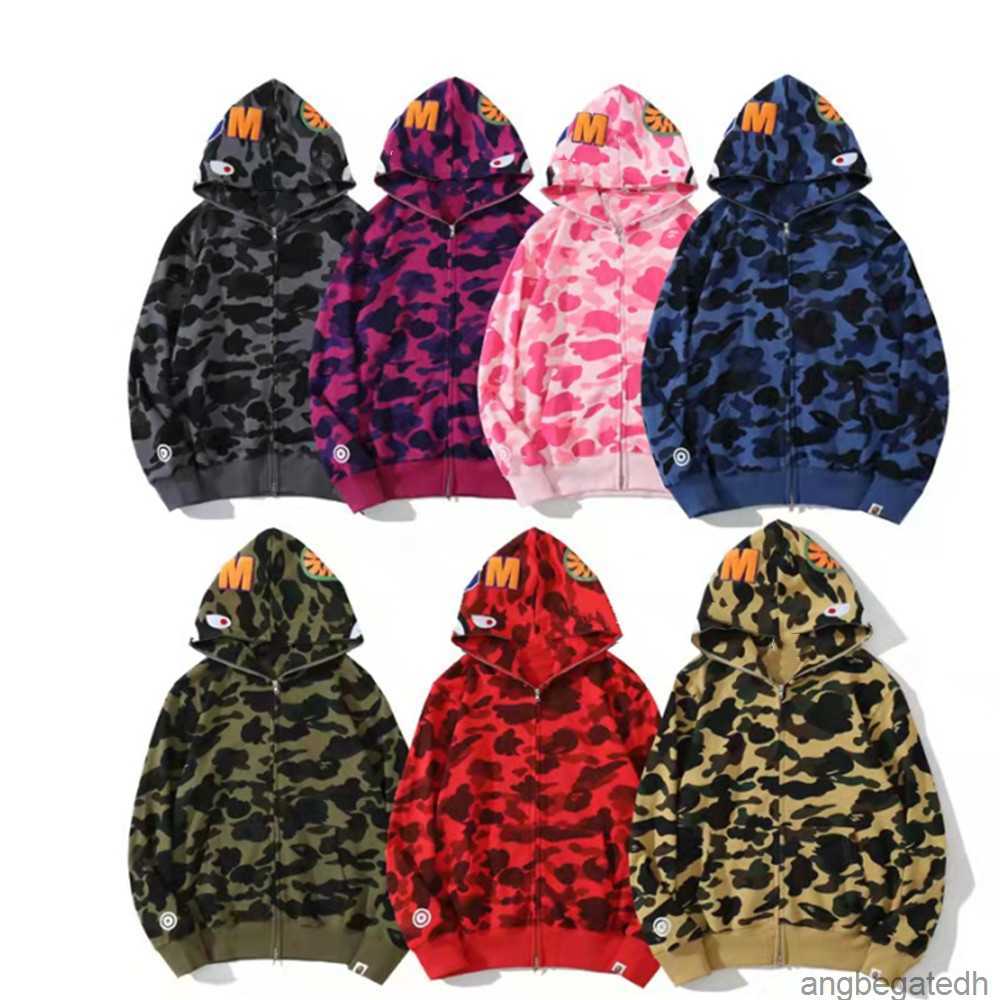 

2021 Shark Designer Hoodie Sweater Mens Women Camouflage Jacket Jogger Zipper Japanese Fashion Sportwear Brand Hooded Sweatshirt Tracksuit, Shark1