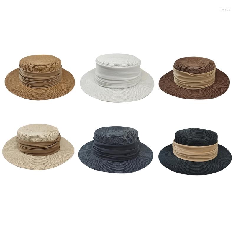 

Wide Brim Hats Hat 2.4inch Fashionable Accessory Beach Vacation Summer, Apricot