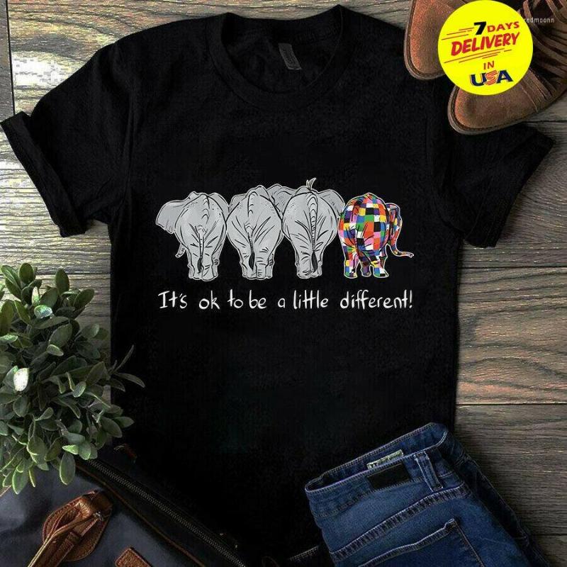 

Men's T Shirts Its Oke To Be A Little Different ! - Elephant T-Shirt 2023 Summer Men Funny Casual Brand Top Homme Suit, Notprint
