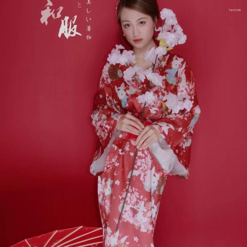 

Ethnic Clothing Japanese Kimono Traditional Women's Evening Party Dress Vintage Yukata Bathrobe Poshooting Stage Show Costumes