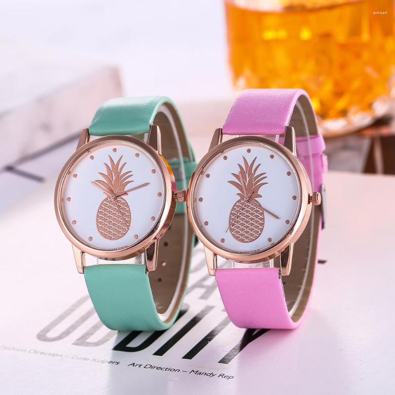 

Wristwatches Creativity Fashion Women's Watch Fruit Simplicity Leather Luxury Women Quartz Watches Wife Gift Casual Clocks Sale 2023