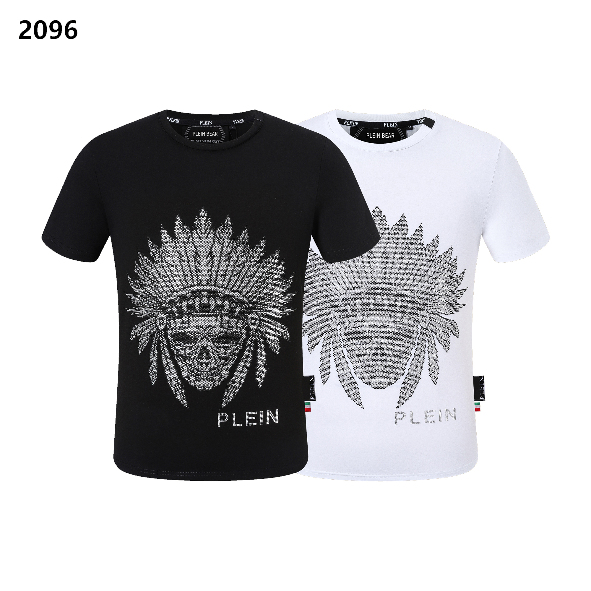 

PLEIN BEAR T SHIRT Mens Designer Tshirts Brand Clothing Rhinestone PP Skulls Men T-SHIRT ROUND NECK SS SKULL Hip Hop Tshirt Top Tees 161277, White
