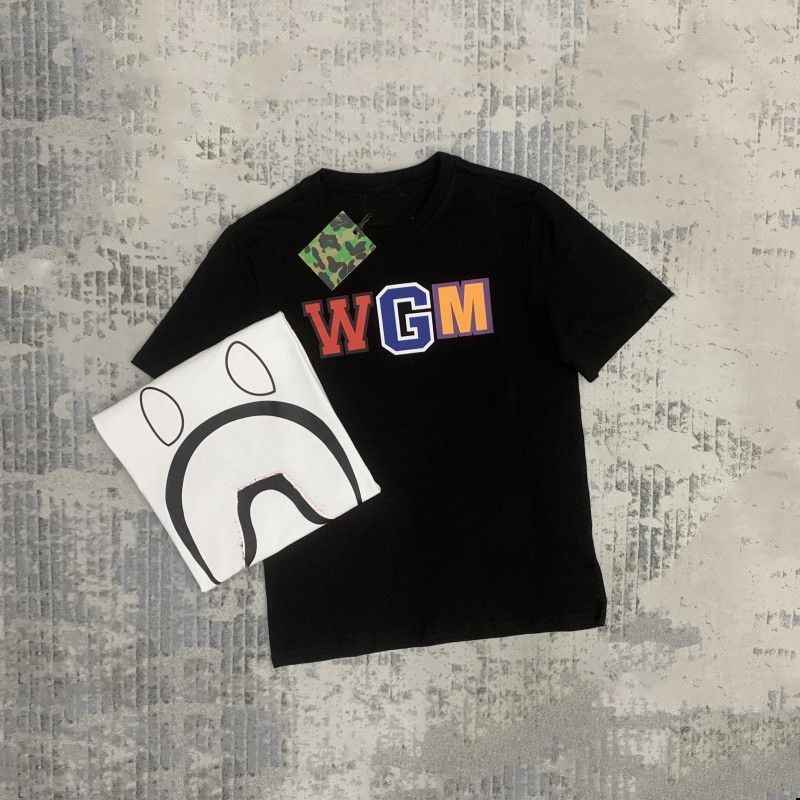 

Mens tshirt designer t shirts shark fake zipper With pattern print Ape t shirt graphic tees colorful women t-shirt tie dye shirt Shorts Sleeve Clothes