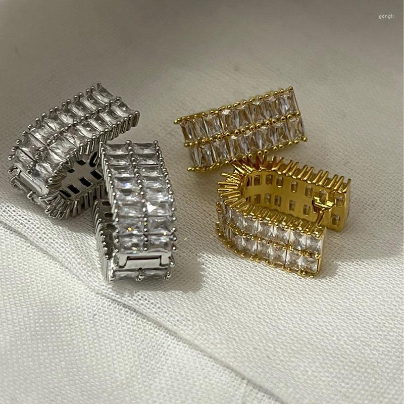 

Hoop Earrings Cz Stone For Women Geometric Elegant Handmade Dainty Jewelry In 2023