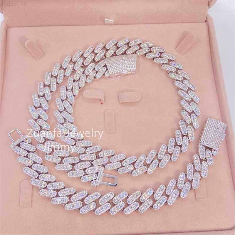 

Custom New Design 15mm Iced Out Vvs Moissanite Diamond Pass Diamond Tester Men Big Miami Hip Hop Jewelry Cuban Link